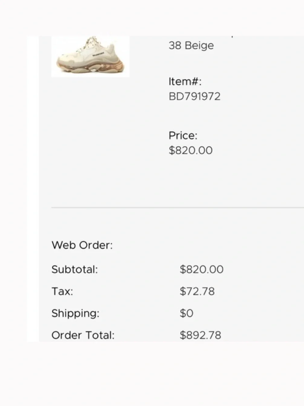 Balenciaga Chunky Triple-S Style Sneakers — Cream & Beige